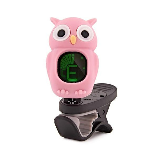 Swiff B7 Owl - Pink Chromatic Tuner for Guitar, Bass, Ukulele & Violin