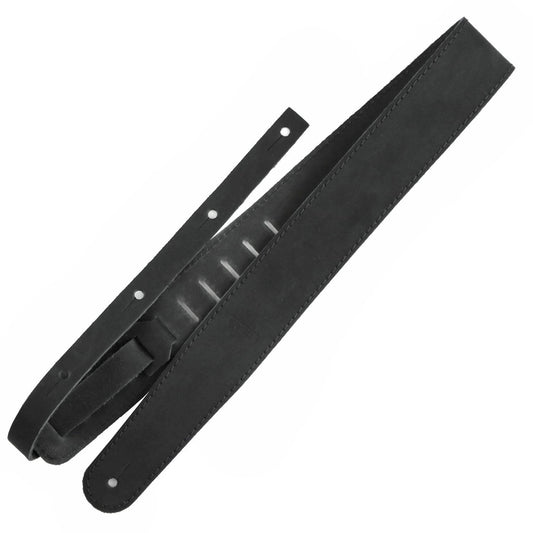 Richter Guitar Strap 1554 - Raw II Contour Waxy Suede Black