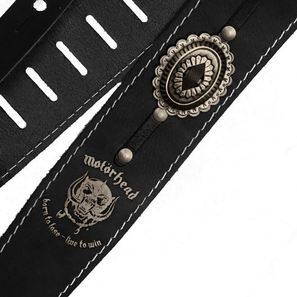 MOTÖRHEAD Guitar Strap Black / Old Silver #1565