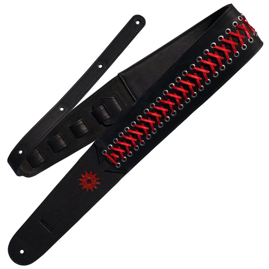 RICHTER GUITAR STRAP PAUL LANDERS BLACK / RED Model 1628