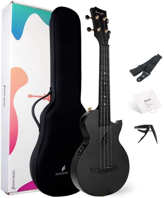 Enya Nova U Carbon Black Ukulele with EQ