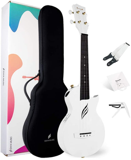 Enya Nova U Carbon White Ukulele